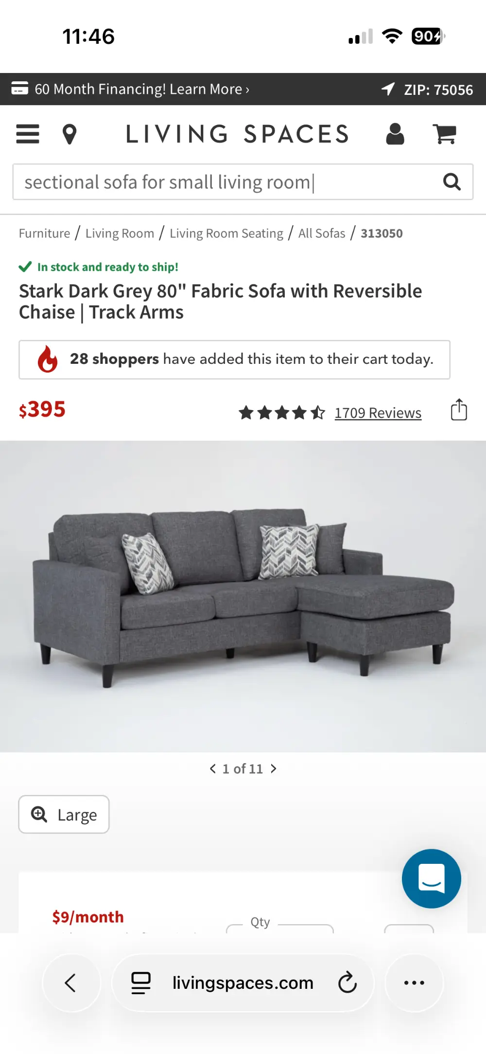 Living Space 3 Seat 쇼파-1
